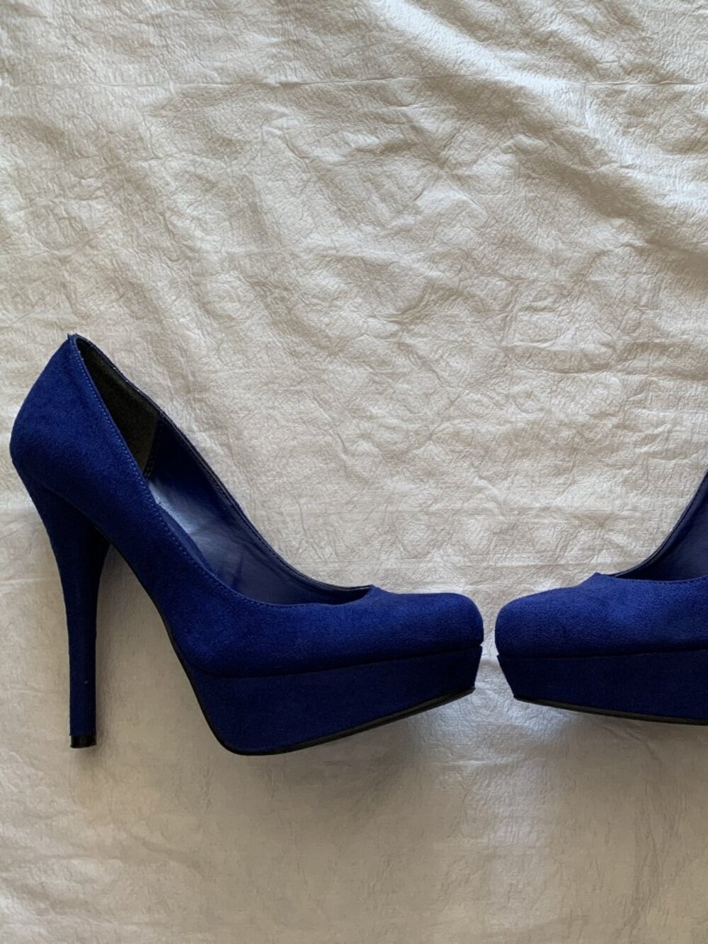 My Delicious Shoes - Suede High Heels - Pump - Blue - ~5.5" Heel - Size 9